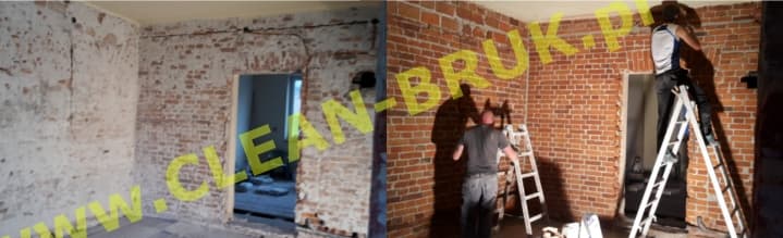 Czyszczenie cegły i naprawy ściany Małopolska