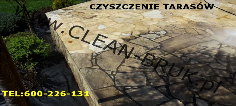 czyszczenie kamiennych tarasów w Małopolsce