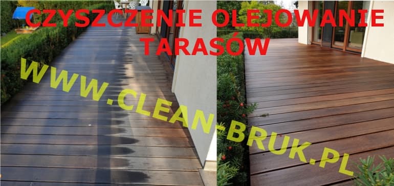 Czyszczenie i olejowanie drewnianego tarasu w Krakowie