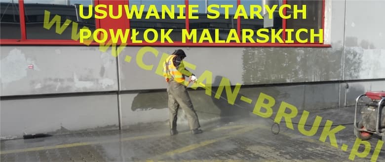 usuwanie starych powłok malarskich z betonu w Krakowie