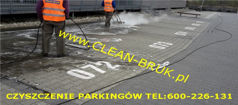 doczyszczanie miejsc postojowych na parkingu w Krakowie
