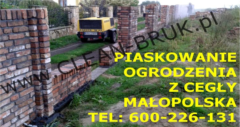 czyszczenie ogrodzeń z cegły Kraków