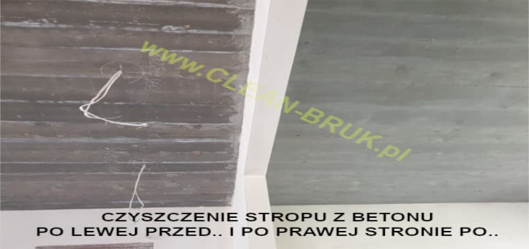 czyszczenie sufitu z betonu w Krakowie